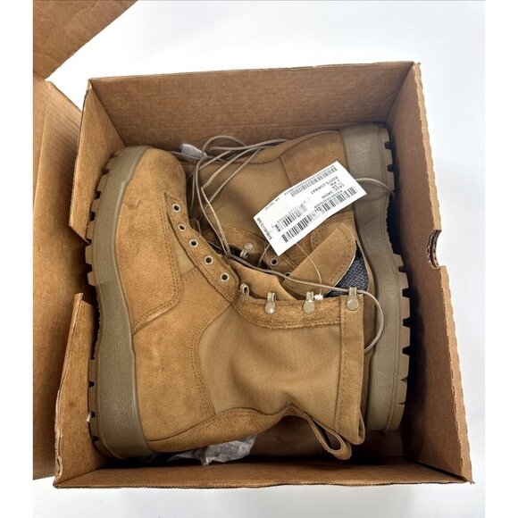 McRae Army Combat Boots Mens 11.5R Tan Leather Temp Weather Military Flight NEW main image 5